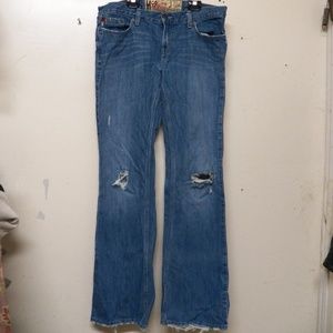 2000s Hollister Low-Rise RippedFlare Jeans size 9r